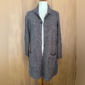 JJill textured heathered brown duster cardigan, small
